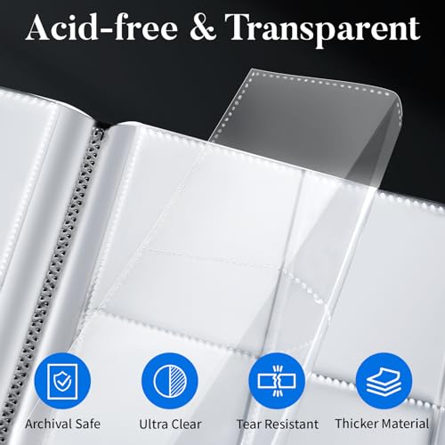 Card Binder 9 Pocket, Fabmaker 396 Pockets Trading Card Binder, Premium Collector Card Album for Standard Cards, Side Loading Card Collection Folder for MTG, TCG, Game Cards, Sport Cards, Black
