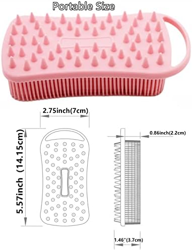 2Pack Dual Sided Silicone Body Scrubber for Exfoliating, Shower&Scalp Massage, 2 in 1 Bath&Shampoo Brush,Soft Body Exfoliator Silicone Loofah Shower Scrubber Brush for All Kinds of Skin