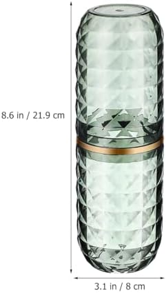 2PCS Travel Toothbrush Case Portable Toothbrush Holder Cup Storage Container for Home Bathroom Trip School - Green (Green) (2)