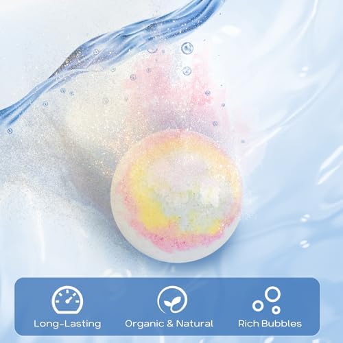 Bath Bombs 20 PCS Set, Organic Bath Bombs with Natural and Safe Essential Oil, Handmade Rich Bubble for Skin Moisturizing, Present for Her/Him, Girls, Women, Wife, Mother