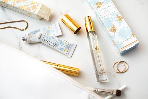 LOLLIA Wish No. 22 Handcreme Bundle, .33 oz. & 4 oz. – Sugared Pastille – Scented Hand Cream for Women, Moisturizing Hand Lotion for Dry Hands, Shea Butter & Cocoa Butter, Quick Absorbing Lotion