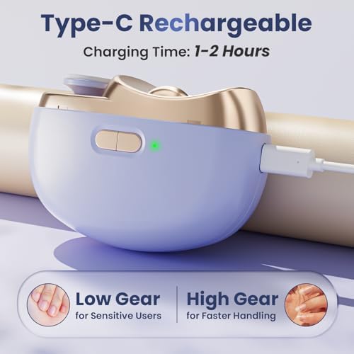 2025 Upgraded Electric Nail Clipper, 2 in 1 Electric Polishing Automatic Nail Clippers, Baby Nails Trimmer with Debris Storage & LED Light, Fingernail Clipper for Men/Women/Seniors/Adult/Kids