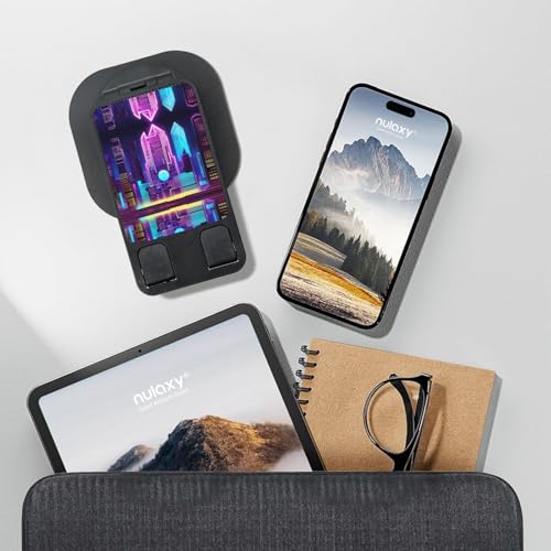 Sci-Fi City Cell Phone Stand 360° Adjustable Desktop Phone Holder Cradle Compatible With Most Mobile Phones Black