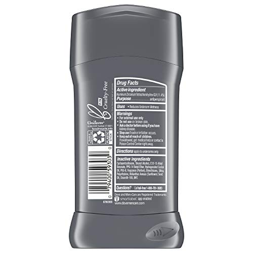 Dove Men+Care Stain Defense Antiperspirant Deodorant With anti-stain, anti-mark protection Clean Antiperspirant for men with 48-hour sweat and odor protection 2.7 oz