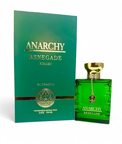 Anarchy Renegade, Unisex Eau de Parfum, 3.4 Fl Oz, Passion Fruit, Mango, citrus,Amber and Vanilla Scent