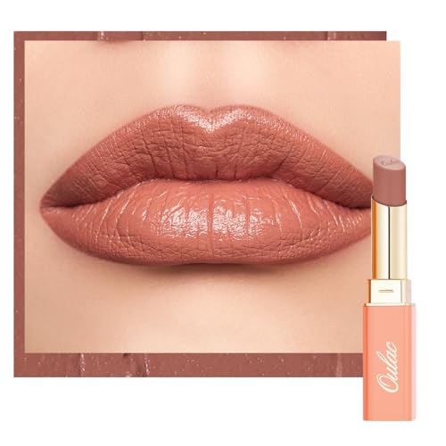 Oulac Color Rich Satin Lipstick - Pink Brown Full Coverage Lip Color, Creamy Silky-Smooth, Moisturizing, Satin Matte Finish, Infused With Shea Butter, Vegan & Clean Beauty, 4g, SG11 Breathtaking