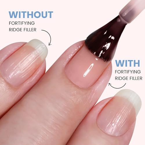 LONDONTOWN kur Nail Ridge Filler - Smoother - Strengthener - Filler for Damaged Uneven Nails - Fortifying, Self Leveling Base, Vegan, Cruelty Free, Paraben Free, 0.4 fl oz