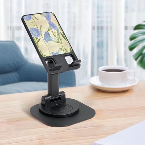 Trumpet Flower Cell Phone Stand 360° Adjustable Desktop Phone Holder Cradle Compatible With Most Mobile Phones Black