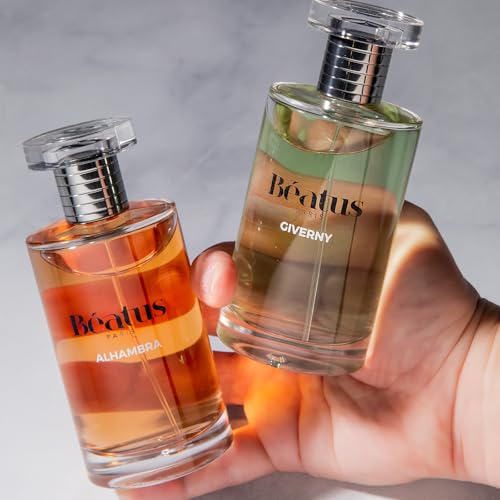 Beatus Paris Giverny - Luxury Perfume for Women - Eau de Parfum - Long-Lasting Fragrance with Notes of Fruity Rose, Sandalwood, Bergamot & Vanilla Scent - All Day Wear - Travel Size EDP Spray - 3.4 oz