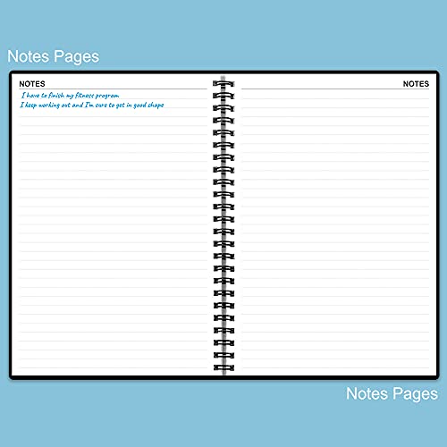 Fitness Planner for Women & Men - A5 Workout Log Book/Exercise Workout Log to Track Weight Loss, GYM, Bodybuilding Progress - Daily Health & Wellness Workout Journals, 5.8X8.25 In Workout Book