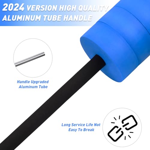 Hikeen Aquatic Exercise Dumbbells Water Dumbbell Pool Resistance Aquatic Fitness Barbells High-Density EVA Foam Pool Weights Dumbbells, for Water Aerobics Weight Loss (1 Blue Long barbell)