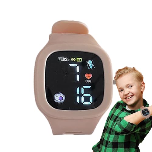 Ynnhik Children Digital Timepiece - Rectangular Glow Watch, Multicolor Electronic Face, Soft Rubber Strap | Bright Illuminated Feature, Fun Training Gadget Gift Idea Perfect Boys Ages Three Ten