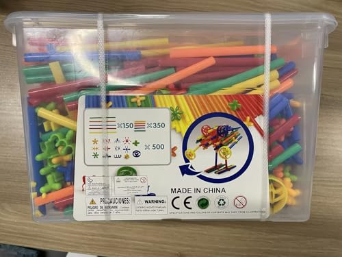 1000 Pieces Reusable Construction Tubes and Connectors Toys, Fort Building Toys for Kids, STEM Creative Building Games for Boys and Girls Ages 4 5 6 7 8 Years Old