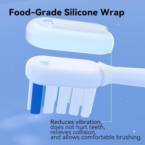 Toothbrush Heads Compatible with Laifen Electric Toothbrush, Replacement Brush Head Refill, Transparent-Clean, 10 Pack