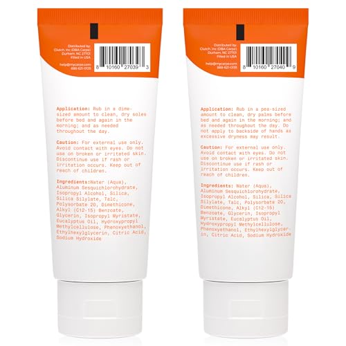 Carpe Sweat Absorbing Hand & Foot Lotion Bundle, Stop Sweaty Hands and Sweaty,Smelly Feet, Dermatologist Recommended