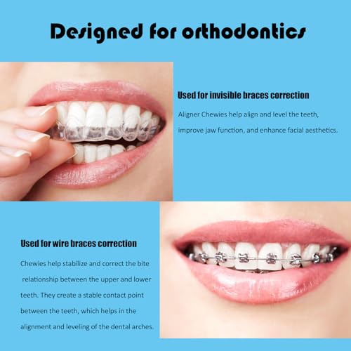 Aligner Chewies,8PCS Y-Shaped Chewies for Invialign Aligner,Hardness 45°Silicone Orthodontic Munchies Chompers Aligner Trays Seaters Chewies (8PCS Mix Flavor)