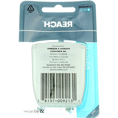 Reach Unflavored Waxed Dental Floss, 55 yds, Pack of 10