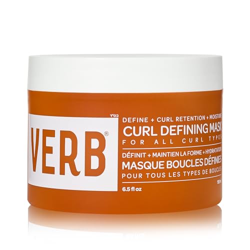 VERB Curl Defining Mask, 6.5 fl oz - Curl Definition + Retention - Moisturize + Reduce Frizz - Vegan, No Parabens or Harmful Sulfates