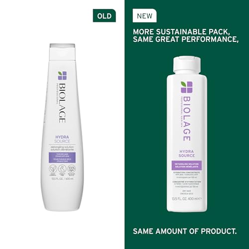 BIOLAGE Hydra Source Detangling Solution - For Dry Hair, Detangles & Controls Static For Less Frizz & Fly-Aways, Paraben-Free