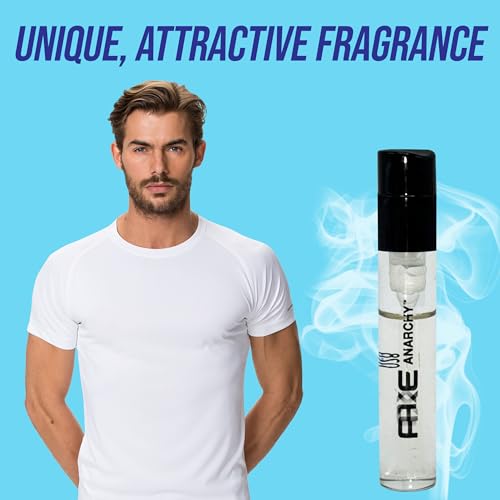 Anarchy Body Spray Sampler, Bulk 24 Pack Cologne Samples for Men, Trial Size Eau De Toilette Pump Spray Sample Fragrance, Carded Giftable Packaging for Hygiene Packages, Travel Size .05 fl oz Each