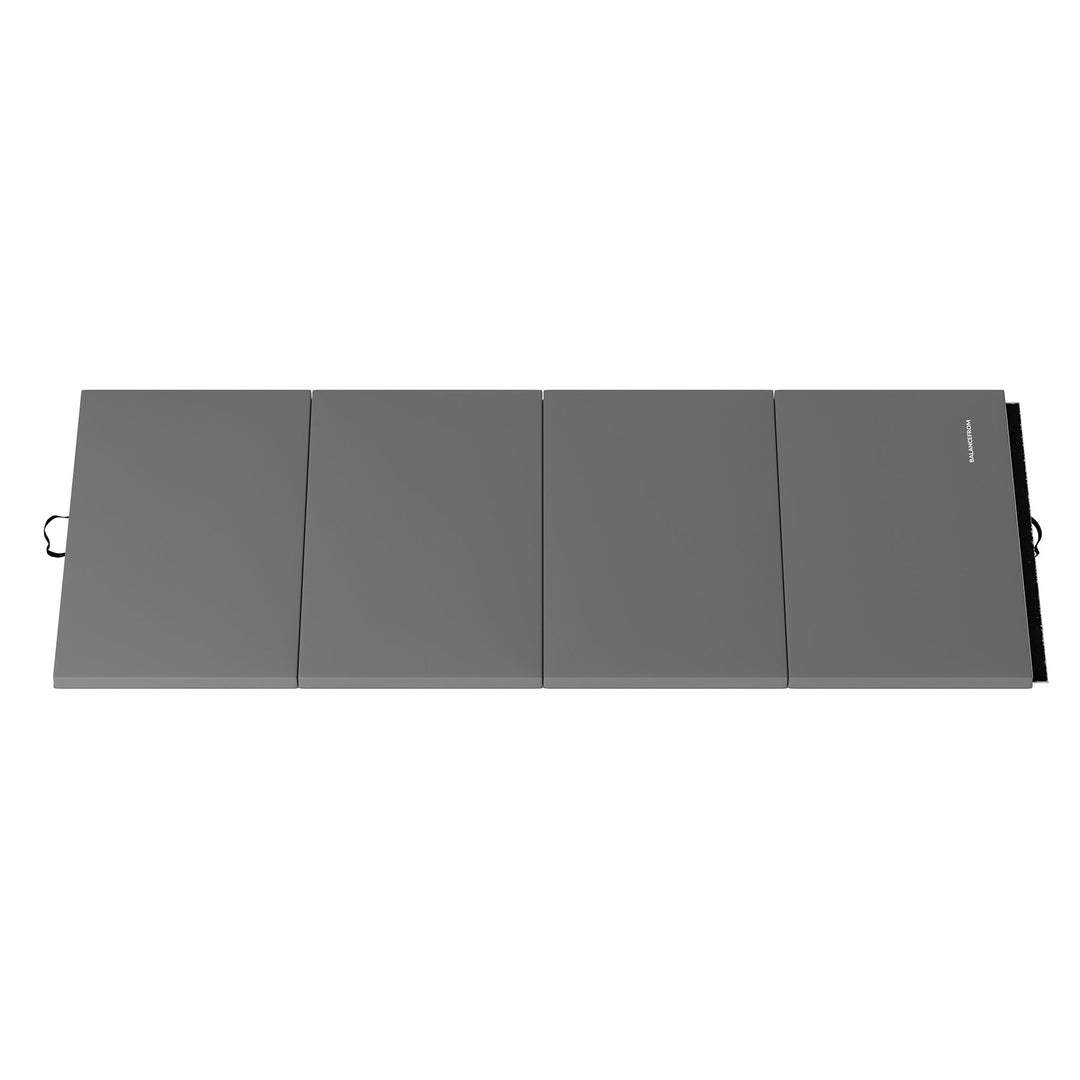 BalanceFrom Fitness GoGym 4' x 10' x 2" All Purpose Folding Exercise Gym Mat for Yoga, Aerobics, Pilates, Martial Arts, and Full Body Workouts, Gray