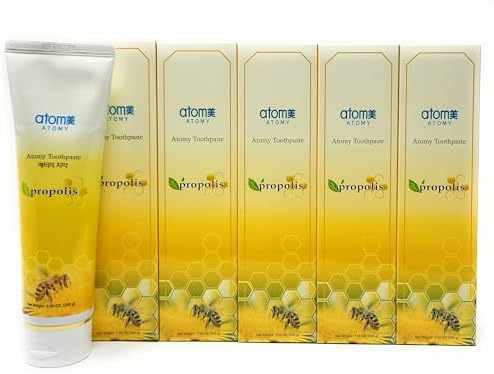 Atomy Toothpaste Natural Oral Care with Propolis & Green Tea Extract 5 x 200g