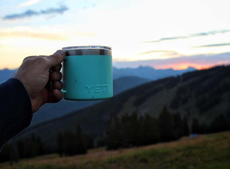 YETI Stainless Steel Rambler Drinking_Cup, Vacuum Insulated, with MagSlider Lid, 14 Ounces, Bimini Pink