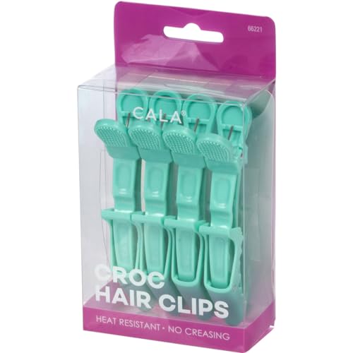 Cala Mint croc hair clips 4 count, 4 Count