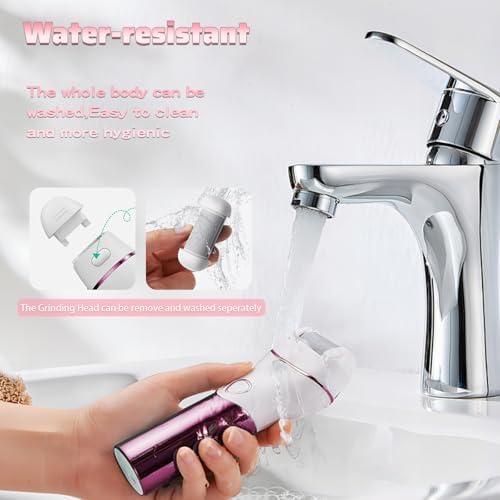 Electric Feet Callus Remover Foot File Electric Callus Remover Feet Portable Professional Pedi Feet Care for Dead Skin Callous Remover Tool 2 Speed Waterproof Pedicure Foot File Kit 5688PINK (Pink)