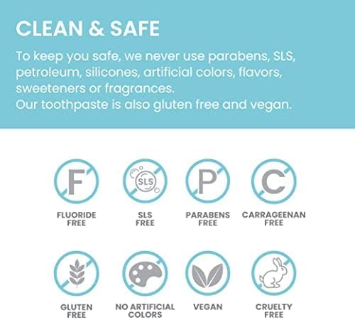 Himalaya Botanique Kids Toothpaste with Xylitol, Variety Pack of Bubble Gum, Orange & Cool Mint - Fluoride Free Toothpaste - Vegan, Gluten Free, No Artificial Flavors or Colors, 4 oz (Pack of 3)