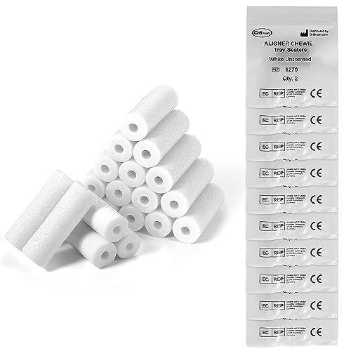 20 Pcs Chewie For Invisalign Aligners, Aligner Tray Seaters For Invisible Braces, Dental Aligner Trays Seater Chewie, Orthodontic Aligners Teeth Chompers Unscented Flavor Pack Of 2 (Unscented)