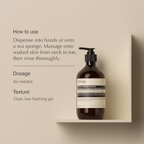 Aesop Geranium Leaf Body Cleanser and Shampoo | Paraben, Cruelty-free & Vegan | 16.9 oz