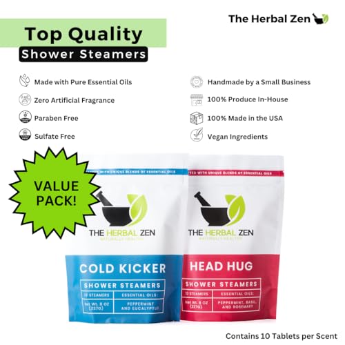 Aromatherapy Shower Steamers Gift Set, Shower Bombs Made in the USA, Relaxation Gift for Women, Lavender Shower Steamers for Women, Eucalytus Shower Steamer, Mothers Day Gifts