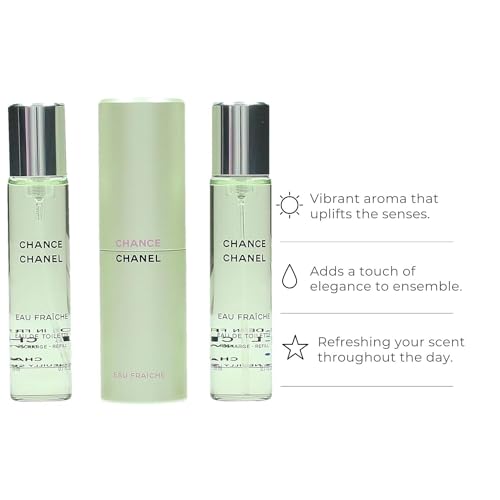 Chanel Chance Eau Fraiche Eau De Toilette Purse Spray for Women 3 X 0.7, 2.1 Fl Oz