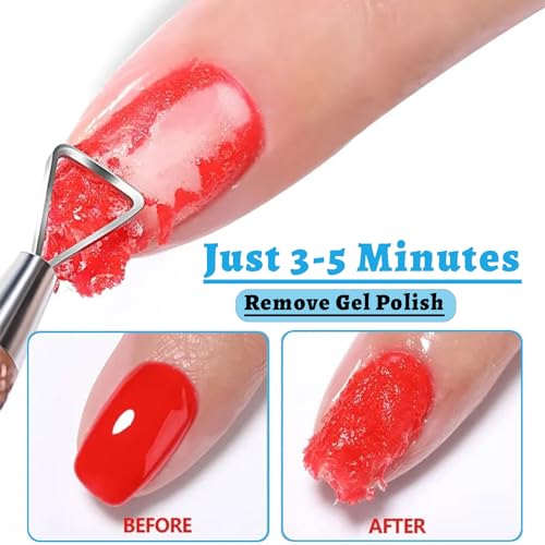 LOUINSTIC Gel Polish Remover: Professional Gel Nail Polish Remover for Nails, 3-5 Minutes Easy Quick Gel Nail Remover