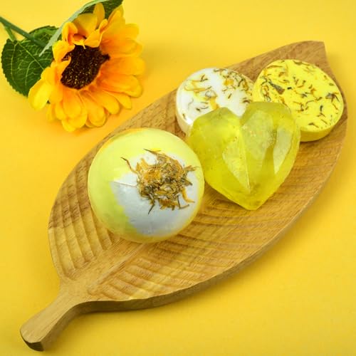 AMIND The Little Bee Yellow Gift Box for Women with Honey Scent Candle and Soap, Chamomile Bath Bomb, Shower Steamers, Cozy Throw Blanket, Yellow Tumbler, Heart Key Chain, Greeting Card and Gift Bag