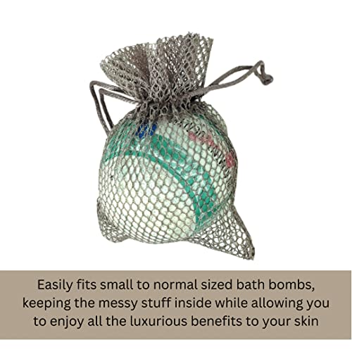 3PC Bath Bomb Bags & Shower Bomb Bags | 4" x 5" Shower Tablet Bag For Clean Bath Shower | Less Mess | More Effective Aromatherapy | Stocking Stuffer
