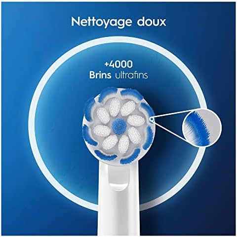 Oral-B Sensitive Clean Replacement Brush Heads x 8 Original Refill for Electric Toothbrush, White, 200 gram