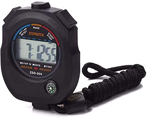 6 Pack Multi-Function Electronic Digital Sport Stopwatch Timer, Large Display with Date Time and Alarm Function,Suitable for Sports Coaches Fitness Coaches and Referees