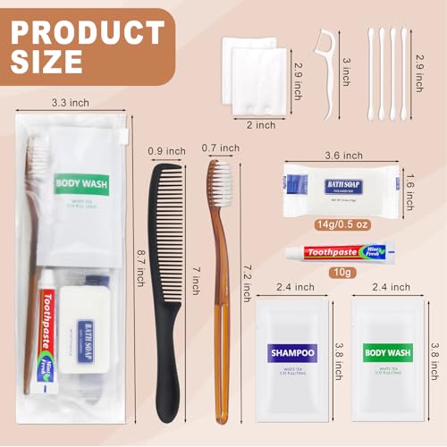 20 Sets Toiletry Kits Homeless Personal Hygiene Kit Bulk Homeless Care Package Supplies Travel Toiletry Kit Homeless Hygiene Kit Bulk for Men Women Charity Disposable Toiletry Kit(8-IN-1)