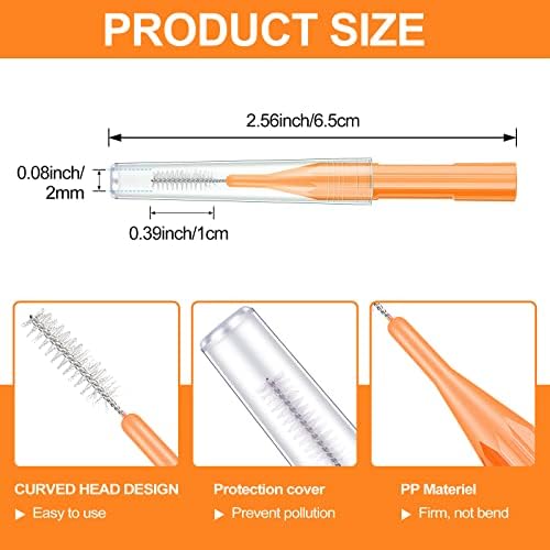 Zopeal 250 Pieces Braces Flossers Interdental Brush for Cleaner Tooth Toothpick Dental Teeth Flossing Picks Head Oral Dental Hygiene Cleaning Tool Soft Cleaners(Cute Color)