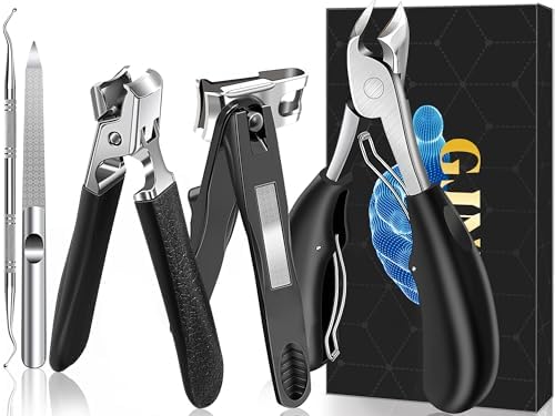 Toenail Clippers for Seniors Thick Toenails, Heavy Duty Large Toe Nail Clippers for Men with Catcher, 360°Rotating Nail Clippers for Seniors, Ingrown Nail Cutter Long Handle with Sharp Curved Blade