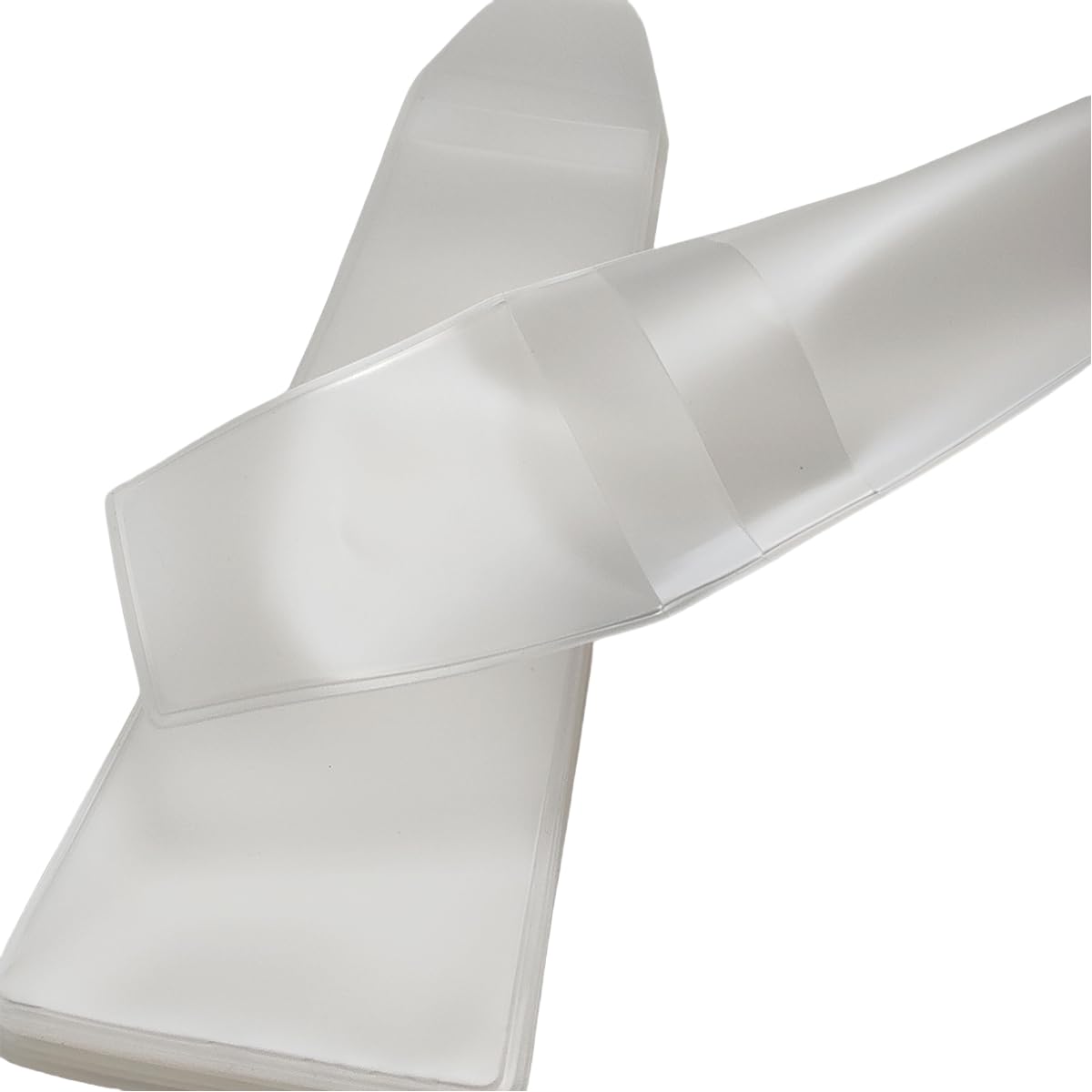 10Pcs 55x211cm/2.2x8.3 inch Translucent Frosted EVA Makeup Brush Guard Protectors Make Up Brush Holding Pouch Organizer Cosmetic Brushes Pen Portable Bags for Travel Home Use (Not Include Brushes)