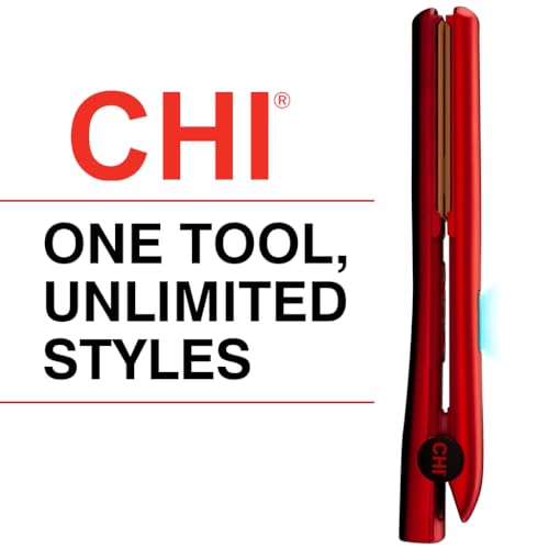 CHI Original Digital Ceramic Hair Straightener 1", Hairstyling Iron, Delivers Shiny Smooth Results, Even Heat for Less Damage, Midnight Matte Black