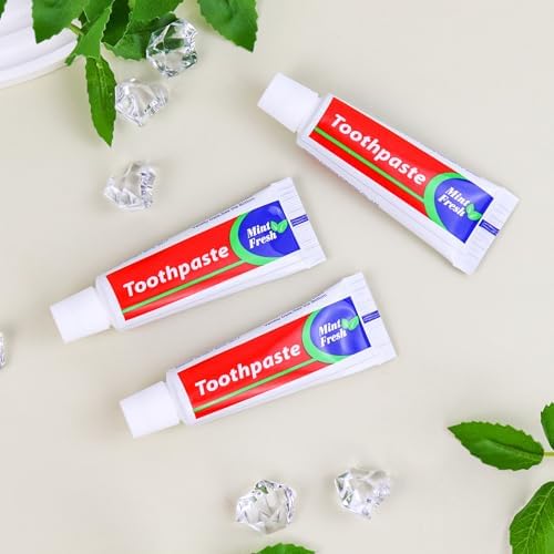 100pcs Travel Size Toothpaste Bulk - 0.88oz/25g Mint Mini Disposable Toothpaste for Hotel, Guests, Homeless, Charity