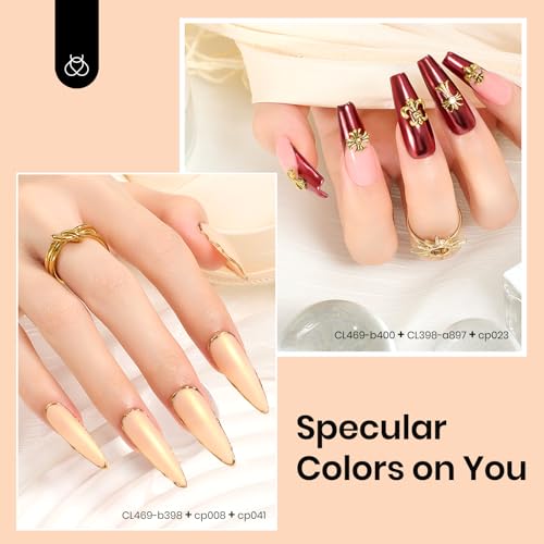 Beetles 20 Colors Metallic Chrome Nail Powder, Metallic nail polish Chrome Powder Mirror Effect Holographic Aurora Nail Art 0.5g/Jar, with Top Coat & Decoration Sealing Gel Black White Gel Polish