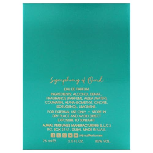 Ajmal Symphony Of Oud for Unisex - 2.5 oz EDP Spray
