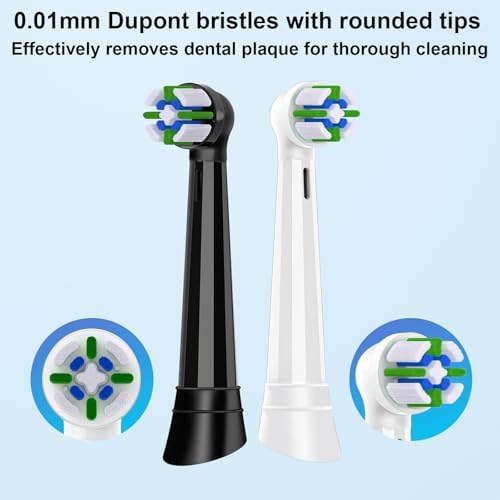Toothbrush Heads Compatible with Oral B iO Replacement Heads, Soft Bristles& 16° Angled Design,Fit for iO Models,8 Count for Family Sharing