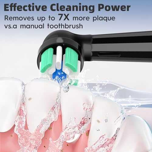 8PCS iO Replacement Heads for Oral-B iO Series 2/3/4/5/6/7/8/9/10,Toothbrush Heads Compatible with Oral B iO,Medium Bristles for Gentle Gum Care & Effective Cleaning