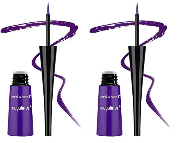wet n wild MegaLiner Liquid Eyeliner - Electric Purple (Pack of 2)